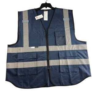 Salzmann 3M Blue Navy Safety Vest - 4XL/5XL - New